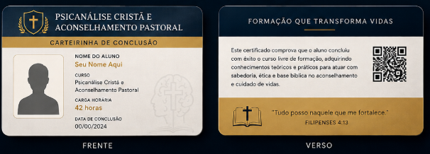 Frente e verso da carteirinha de conclusão do aluno