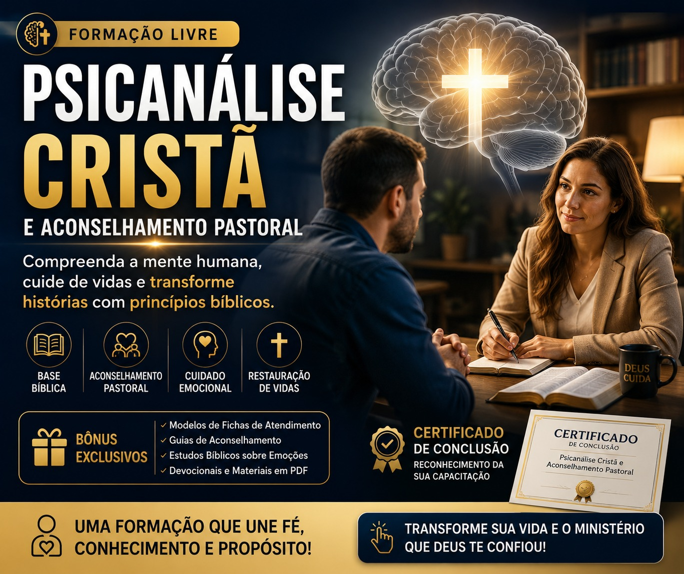 Apresentação da Formação Livre em Psicanálise Cristã e Aconselhamento Pastoral